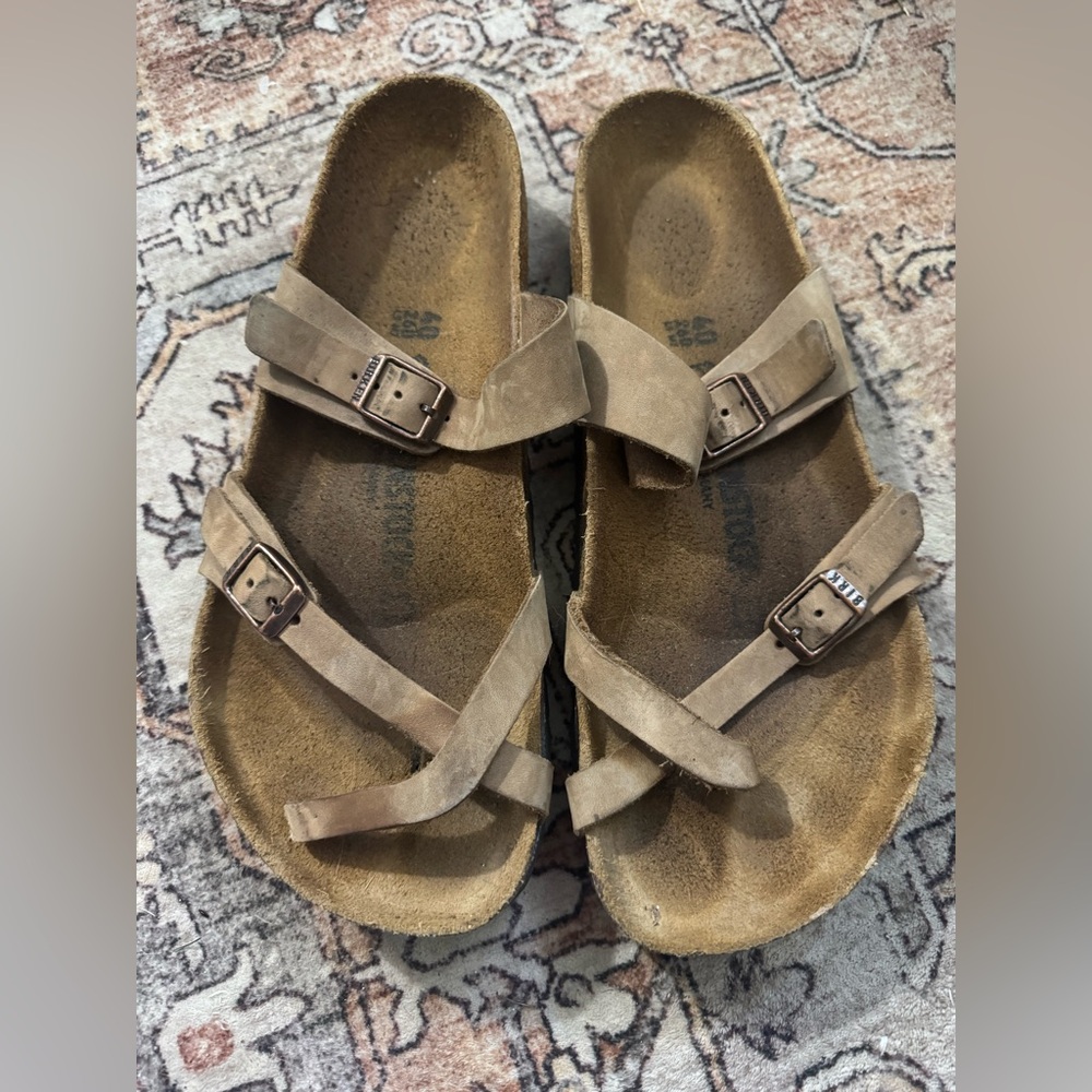 Birkenstock Mayari 40 9.5 regular width, tobacco color, real leather